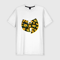 Мужская slim-футболка Flowers - Wu-Ynag
