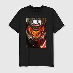 Мужская slim-футболка Doom eternal - poster