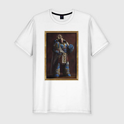 Мужская slim-футболка Портрет Робаута Жиллимана в раме
