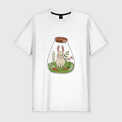 Футболка slim-fit The hare in the flask, цвет: белый
