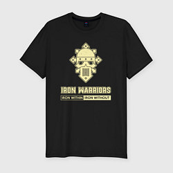 Футболка slim-fit Железные воины хаос винтаж лого, цвет: черный