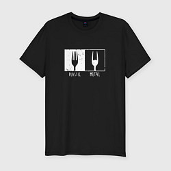 Футболка slim-fit Пластик - Метал, цвет: черный