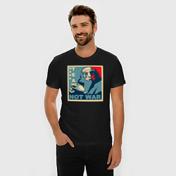 Футболка slim-fit Make tea, not war, цвет: черный — фото 2