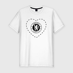 Футболка slim-fit Лого Chelsea в сердечке, цвет: белый