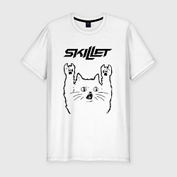 Мужская slim-футболка Skillet - rock cat