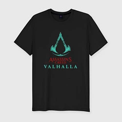 Мужская slim-футболка Assassins Creed Valhalla - logo