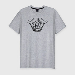 Мужская slim-футболка Звездатая корона