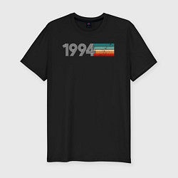 Футболка slim-fit 1994 ретро линии, цвет: черный