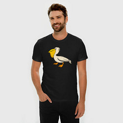 Футболка slim-fit Маленький пеликан, цвет: черный — фото 2