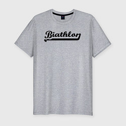 Мужская slim-футболка Biathlon logo