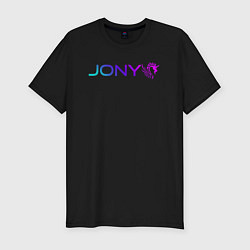 Мужская slim-футболка Джони - неон