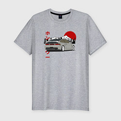 Футболка slim-fit Honda Crx Retro JDM, цвет: меланж