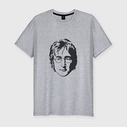 Мужская slim-футболка Битлз - Джон Леннон