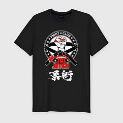 Футболка slim-fit Jiu-jitsu Brazilian fight club logo, цвет: черный