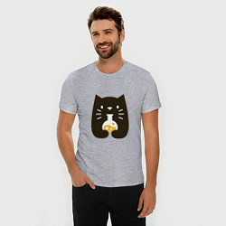 Футболка slim-fit Котик - Химик, цвет: меланж — фото 2