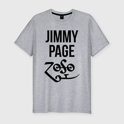 Футболка slim-fit Jimmy Page - Led Zeppelin - legend, цвет: меланж