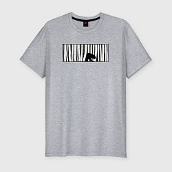 Футболка slim-fit Медведь в берёзах, цвет: меланж