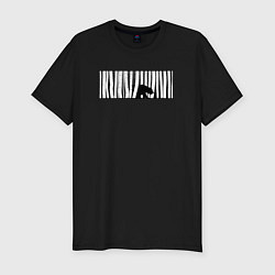 Футболка slim-fit Медведь в берёзах, цвет: черный