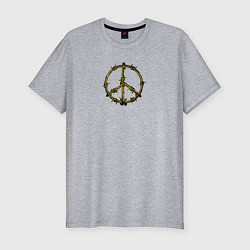 Мужская slim-футболка Пацифика символ мира