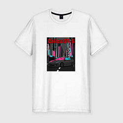 Футболка slim-fit Toyota Celica GT-S Night Tokyo, цвет: белый
