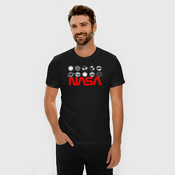 Футболка slim-fit Nasa кометы, цвет: черный — фото 2