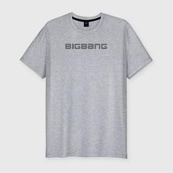 Футболка slim-fit Big bang надпись, цвет: меланж