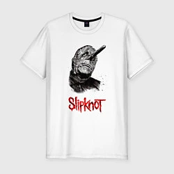 Мужская slim-футболка Slipknot-легендарная маска