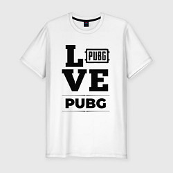 Футболка slim-fit PUBG love classic, цвет: белый