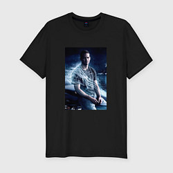 Футболка slim-fit Пол Уокер на капоте, цвет: черный