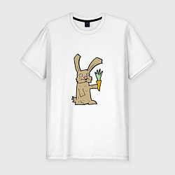 Футболка slim-fit Rabbit & Carrot, цвет: белый