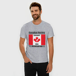 Футболка slim-fit Федерация хоккея Канады, цвет: меланж — фото 2
