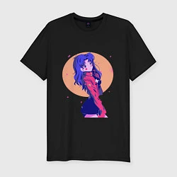 Футболка slim-fit Misato Katsuragi Evangelion, цвет: черный