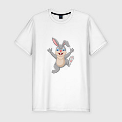 Футболка slim-fit Running Rabbit, цвет: белый