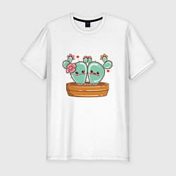 Футболка slim-fit Cactus Love, цвет: белый