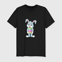 Футболка slim-fit Книжный кролик, цвет: черный