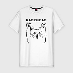 Мужская slim-футболка Radiohead - rock cat