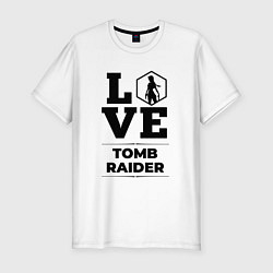 Мужская slim-футболка Tomb Raider love classic