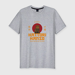 Мужская slim-футболка Hattori hanzo убить билла