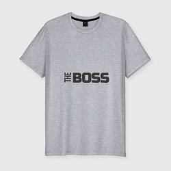 Футболка slim-fit THE BOSS, цвет: меланж