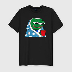 Мужская slim-футболка Frog Pepe мем