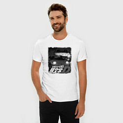 Футболка slim-fit Initial d аниме про дрифт, цвет: белый — фото 2