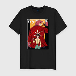 Футболка slim-fit Kumatetsu and Ren art, цвет: черный