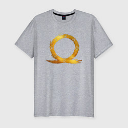 Мужская slim-футболка Golden logo GoW Ragnarok