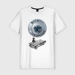 Мужская slim-футболка Buick Wildcat - cabriolet - retro
