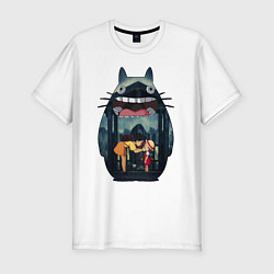 Футболка slim-fit Totoro - Satsuki & Mei, цвет: белый