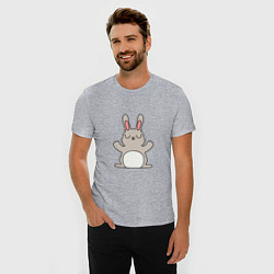 Футболка slim-fit Hello Bunny, цвет: меланж — фото 2