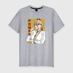 Мужская slim-футболка Милая Пауэр