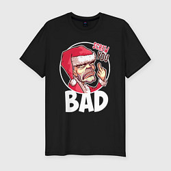 Футболка slim-fit Bad Santa - Screw you, цвет: черный