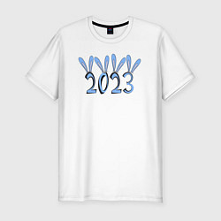 Футболка slim-fit 2023 год с ушами, цвет: белый