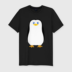 Мужская slim-футболка Красивый пингвин